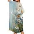 thumbnail image 5 of FKELYI Retro Daisy Flower Butterfly Print Womens Bikini Cover Up for Summer Open Front Cardigan Beach Cover Ups Comfy Beach Kimono Beachwear Ladies Cruise Outfits Resort Wear, 5 of 6