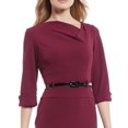 thumbnail image 4 of Donna Morgan 3/4 Sleeve Stretch Crepe Bodycon Sheath, 4 of 6