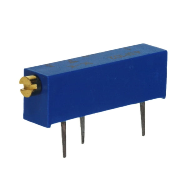 10 Pack of M43P102KB40 Resistor Cermet Trimmer 1K Ohm 10% 0.5W(1/2W) 15(Elec)/18(Mech)Turns 2.5mm (20.5 X 4.7 X 6.4mm) Pin Thru-Hole