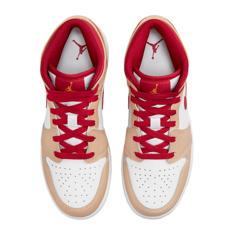 Air Jordan 1 Mid white onyx/light curry white Air Jordan 1 Mid Retro High Tops, White Onyx/Light Curry  main image 4