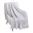 thumbnail image 1 of HOMETRENDS Light Grey Mélange Plush Throw, 1 of 3