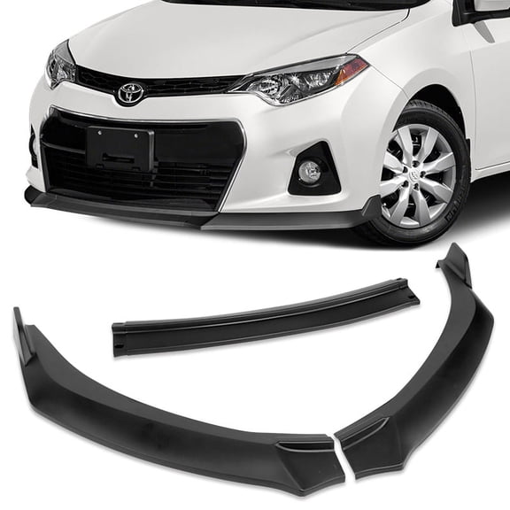 Stay Tuned Performance Front Bumper Spoiler Lip For 2014-2016 Toyota Corolla Type-S GT-Style Matt Black