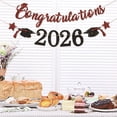 thumbnail image 3 of 7In 2026 Graduation Banners Party Decorations, Graduation Banners Garland for Congratulation Graduations Party Supplies, School, Home, Car Decorations (Black1), 3 of 5