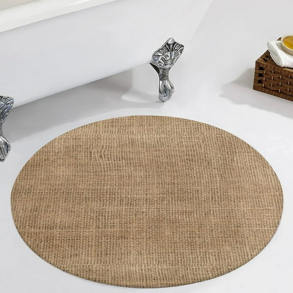 Textile Burlap Horizontal Background with Natural Texture Round Carpet Circle Rug Outdoor Patio Area Rug Washable Large Area Rugs Hallway Room Decor Fitness Mats