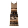 thumbnail image 5 of SMihono Robe Maxi Bohème d'Été pour Femmes Grande Taille Mode Féminine Aguichant Sans Manches Imprimée Col en V Ample Robe Longue de Plage, 5 of 5