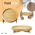 thumbnail image 4 of HLONK Sofa Arm Clip Table  Multi-Function Table Couch Arm Table  Bamboo Sofa Tray Table Clip On Side Table for Wide Couches Arm  Foldable Couch Tray  Armrest Table For Eating  Drinks Snac, 4 of 9