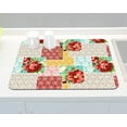 thumbnail image 7 of Rubber Dish Drying Mat for Kitchen Counter Large Boho Flowers Washable Quick Home Coffee Pad Fit Under Sink,Bar,Utensils 18x24in, 7 of 7