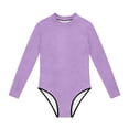 thumbnail image 7 of mihongmao Swimming Suits for Girls One Piece Swimsuit Children's Summer Casual Comfortable Solid Color Beach Vacation Beach Swimsuit Kids Purple 12 Years, 7 of 7