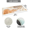 thumbnail image 3 of Marble Orange Luxury Kitchen Rug Non Slip Bathroom Plush Mat Shaggy Bedroom Carpet 39"x20", 3 of 6
