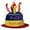 Multicolor, variant on Beistle - Plush Birthday Cake Hat - Pack of 12