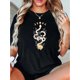 thumbnail image 1 of Camiseta de Verano para Mujer 1pc Women's Fashion Casual Crew Neck T-Shirt with Geometric Snake and Moon Pattern, Polyester 95% Spandex 5% Knit Fabric, Medium Stretch, All-Season Comfort Top, Leisur, 1 of 6