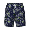 thumbnail image 4 of Lsque Mens Swim Trunks Hand Drawn Rockets Pattern - Bathing Suit Compression Liner - Beach Swim Shorts Swimwear - (S-3XL) - Stretch Quick Dry -X-Large, 4 of 9
