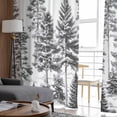 thumbnail image 4 of Grey Tree Sheer Curtains 84 Inches Long 2 Panels Set, Window Sheer Curtains for Living Room/Bedroom, Nature Forest Wild Plant White Watercolor Light Filtering Rod Pocket Curtain 52'' x 84'' x 2, 4 of 7