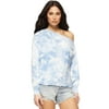 Sofia Jeans by Sofia Vergara Women's One Shoulder Tie Dye Top