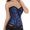 Blue, variant on Grebrafan Corsets Women Gothic Lace up Bustier Top Beige M