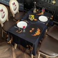 thumbnail image 2 of Halloween Glowing Pumpkins Pattern Rectangle Tablecloth 60"x102",Waterproof Polyester Rectangle Table Cloth, Wipeable Spillproof Polyester Tablecloth for Dining, Camping, Indoor and Outdoor, 2 of 6