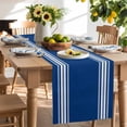 thumbnail image 2 of Table Runner 72 Inches Long for Kitchen Dining, Blue Striped Dresser Scarf Farmhouse, Dining Table Decorations for Wedding/Parties, Farmhouse Blue White Stripes 16 x 72 In, 2 of 9