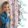 thumbnail image 3 of Blackout Kids Curtains,Pink Princess Pattern Childrens Insulated Curtains Set Of 2,Bedroom Essentials,Toddler Room Decor 42"x63", 3 of 5