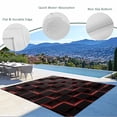 thumbnail image 3 of Red Black Cubes Outdoor Rug for Patio/Deck/Porch, Non-Slip Large Area Rug 3 x 5 Ft, Modern Geometric Abstract Art Indoor Outdoor Rugs Washable Area Rugs, Reversible Camping Rug Carpet Runner, 3 of 8