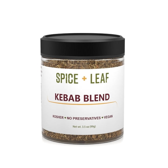 SPICE LEAF Kebab Seasoning Blend, Kosher and Vegan Kitchen Spices, 3.5 oz