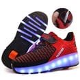 thumbnail image 2 of Roller Shoes Ufatansy, zapatos de skate para niñas con ruedas, color rojo, 2 of 6