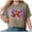 Khaki, variant on TOWED22 Halloween Shirt for Women Cute Ghost Vintage Graphic Halloween Tshirt for Party Short Sleeve Fall Shirt(Khaki,M)