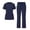 A72 Dark Blue, variant on Mifsaly Scrub Sets for Woman V Neck Short Sleeve Uniform Tops and Elastic Drawstring Cargo Pants with Pockets Comfortable Nursing Professional Workwear Purple,XXL