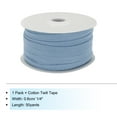 thumbnail image 2 of Uxcell Cotton Twill Tape 1/4" 50 Yards Cotton Ribbon Bias Binding Tape for Sewing Gift Wrapping Steel Blue, 2 of 4