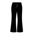 thumbnail image 4 of Flare Leg Jeans for Women, Audhol Women's Flare Bell Bottom Jeans Mid-High Waisted Stretch Wide Leg Denim Pants Bootcut Jeans for Women Black L, 4 of 6
