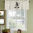 thumbnail image 3 of Letter A Curtain Valances for Windows, Kitchen Valance Window Treatments Panel 2 Pack, Monogram Words Rod Pocket Short Curtains for Bathroom Bedroom 60 x 18 Inch, 3 of 8