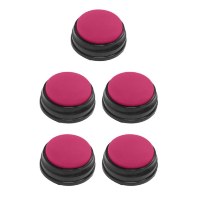 Vogacara Botón de sonido grabable Perro Juguete interactivo Grabación Botón de voz Hablando Rosa roja Type2 NO2