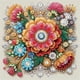 thumbnail image 1 of Kit Con Forma Especial Parcial DIY 5D Flores 30x30cm, 1 of 9