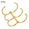 thumbnail image 3 of Unique Bargains 1' Dia. 3 Circle Detachable Metal Binder Rings Loose Leaf Rings, Gold Tone 6 Pack, 3 of 6