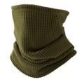 thumbnail image 3 of HAPIMO Knit Fleece Lined Neck Warmer Hat Foldable Design Hat for Winter Outdoor Activities Army Green Free Size, 3 of 4