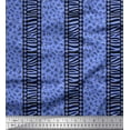 thumbnail image 1 of Soimoi Blue Cotton Poplin Fabric Stripe,Leopard & Wild Animal Skin Printed Craft Fabric by The Yard 56 Inch Wide, 1 of 1