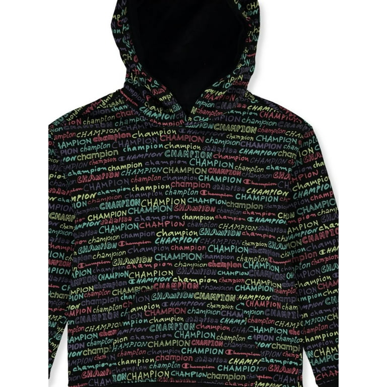 Champion Girls Blur Hoodie black 10 12 Big Girls