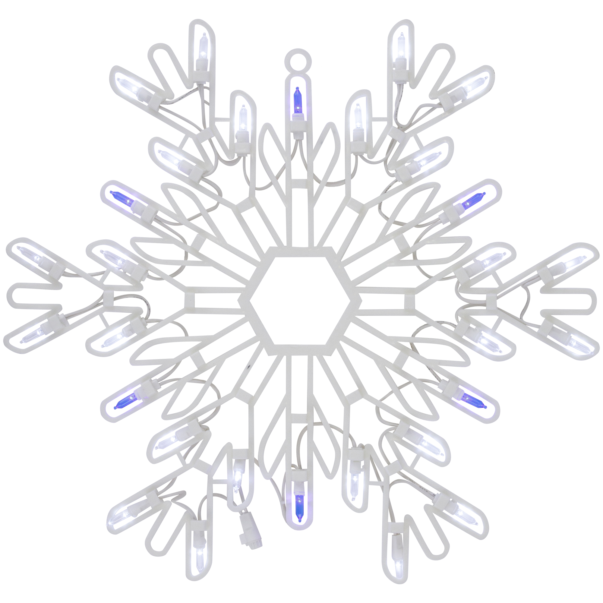 Northlight 15" LED Lighted Pure White and Blue Snowflake Christmas Window Silhouette Decor - image 3 of 6