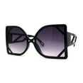 thumbnail image 2 of Womens Oversize Thin Geometric Mod Butterfly Sunglasses Black Smoke, 2 of 4