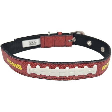 Pets First NFL Los Angeles Rams Best Dog Collar NFL Signature PRO PVC-Leather Premium - Small