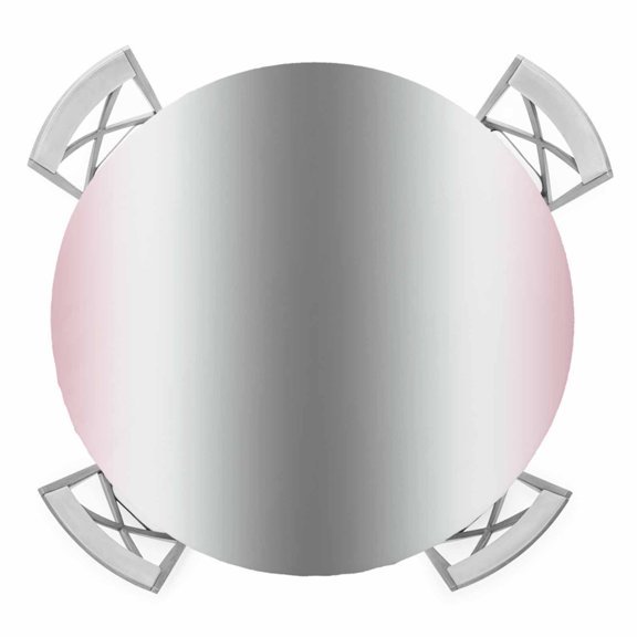 Pink Grey Round Tablecloth for 36-44 Inch Tables, Fitted Table Cover with Elastic Edge, Gray Farmhouse Modern Rustic Waterproof Outdoor Table Cloth Protector for Patio Garden Dinner Picnic