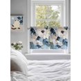 thumbnail image 4 of Half Window Curtains 24 Inches Long, Blue Geometric Window Treatment Curtain Drapes, Modern Abstract Oil Painted Short Curtains Tiers for Kitchen Over Sink, 27.5"x24", 2 Panels, 4 of 7