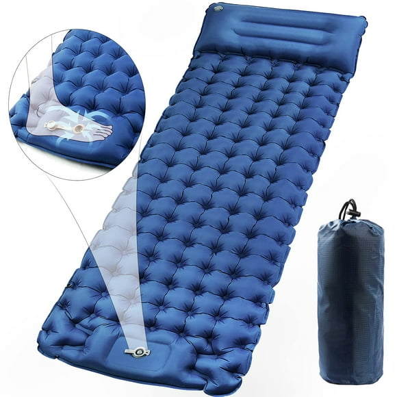 GRM Matelas de Camping, Tapis de Camping, Coussin de Couchage Léger Pompe Intégrée