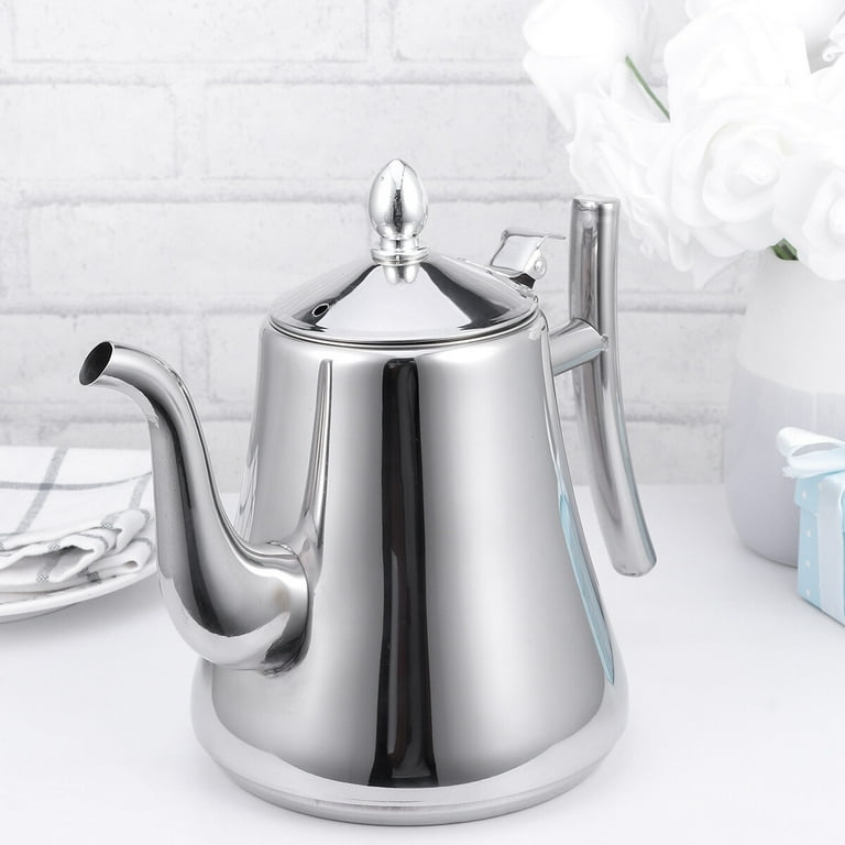 Household Tea Pot Stainless Steel Teapot Restaurant Home Office Tea Kettle  with Strainer 2L