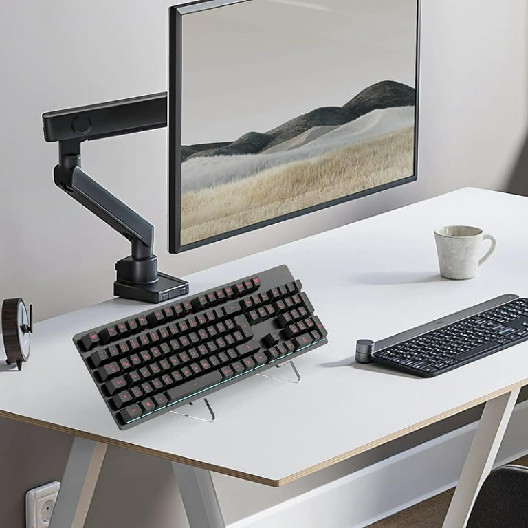 MARCUVMK Gaming Mouse Pad Desk Pad Acrylic Keyboard Display Stand Mechanical Keyboard Collection Holders Transparent Acrylic Stand 1 2 Tier Keyboards