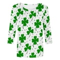 thumbnail image 4 of UAMVSH St. Patrick's Day Tshirts Women Trendy Comfy Blouse Tops 3/4 Sleeve Crew Neck Printed Tops, 4 of 5
