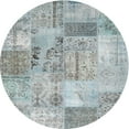 thumbnail image 1 of Ahgly Company Machine Washable Indoor Round Contemporary Roman Silver Gray Area Rugs, 8' Round, 1 of 7