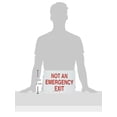 thumbnail image 2 of Brady 127301 Fire Safety Sign, Legend"Not an Emergency Exit", 10" Height, 14" Width, Red on White, 2 of 2