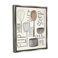 thumbnail image 4 of Stupell Industries Kitchen Phrases & Utensils Food & Beverage Painting Gray Floater Framed Canvas Art Print Wall Art, 25 x 31, 4 of 10