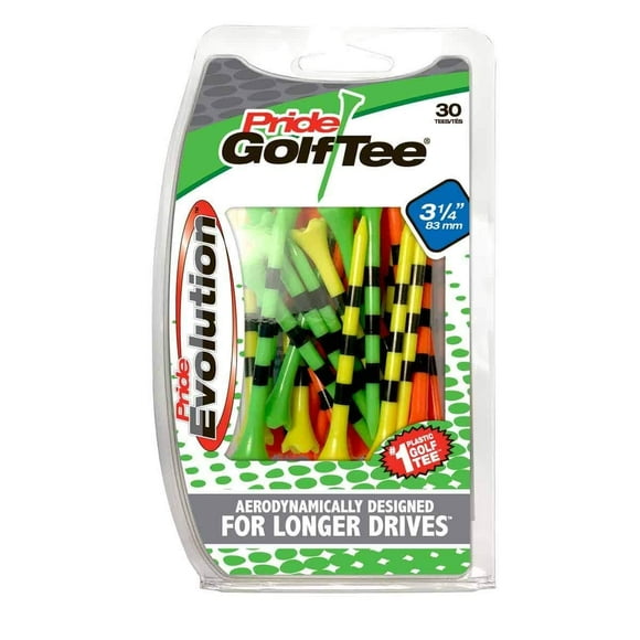 Golf Tees Pride Professional Tee System Evolution, 8,3 cm, plástico, paquete de 30