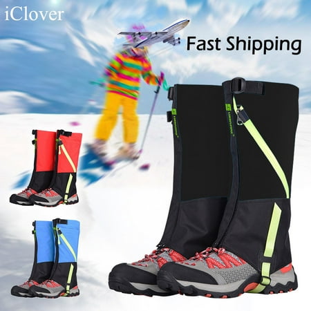 Kids Legging Gaiters,iClover Unisex Outdoor Durable Waterproof Snowproof Walking Snake Boots Gaiters Snow Legging Leg Cover Wraps for Hiking Skiing  Climbing Hunting Camping (Best Walking Boot Gaiters)
